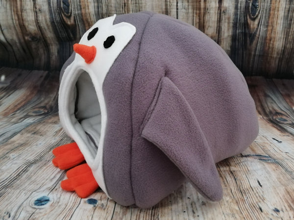 Made To Order Grey Penguin Fleece Piggie Bed