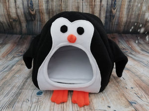 Made To Order Black Penguin Fleece Piggie Bed