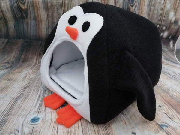 Made To Order Black Penguin Fleece Piggie Bed