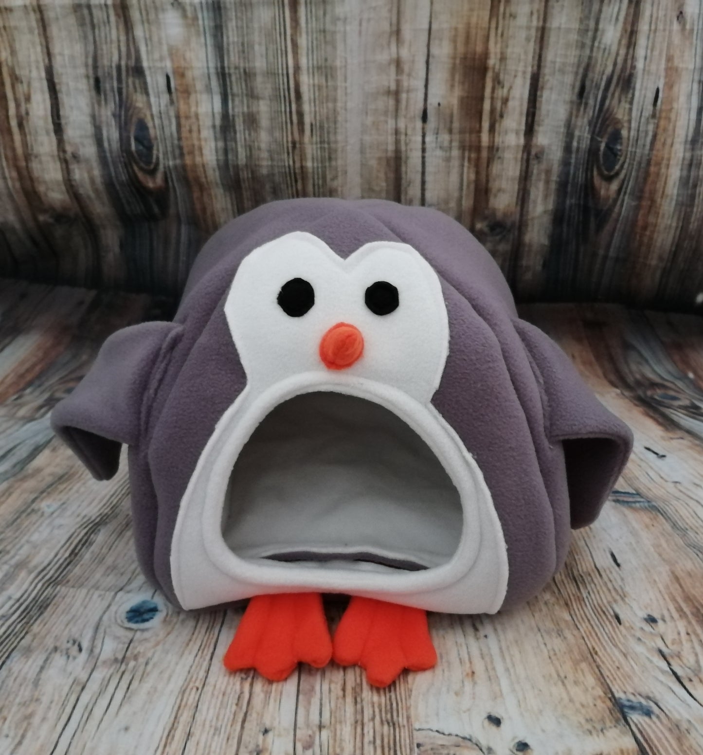 Made To Order Grey Penguin Fleece Piggie Bed